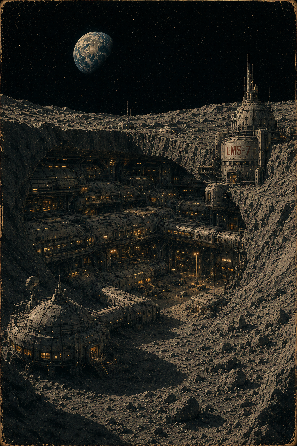 The exterior of Moon Base Delta